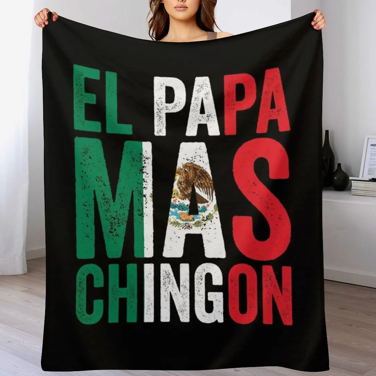 

El Papa Mas Chingon - Mexican Dad And Husband Throw Blanket manga Sofas warm winter For Decorative Sofa Blankets