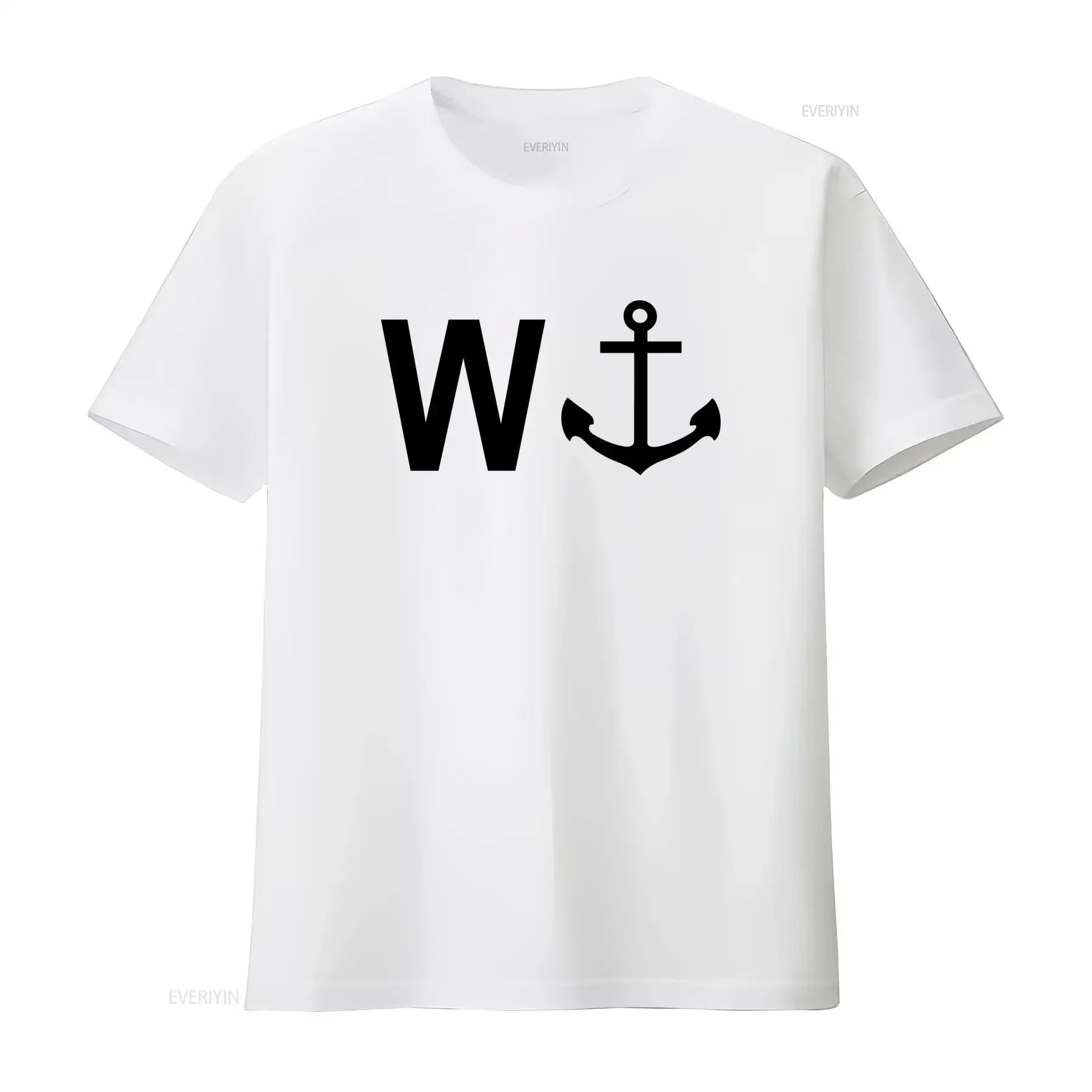 Men's W ANCHOR WANKER T Shirt Funny Slogan  Idea Prank vintage Washed Stretched fashion designer clothes Comfortable streetwear