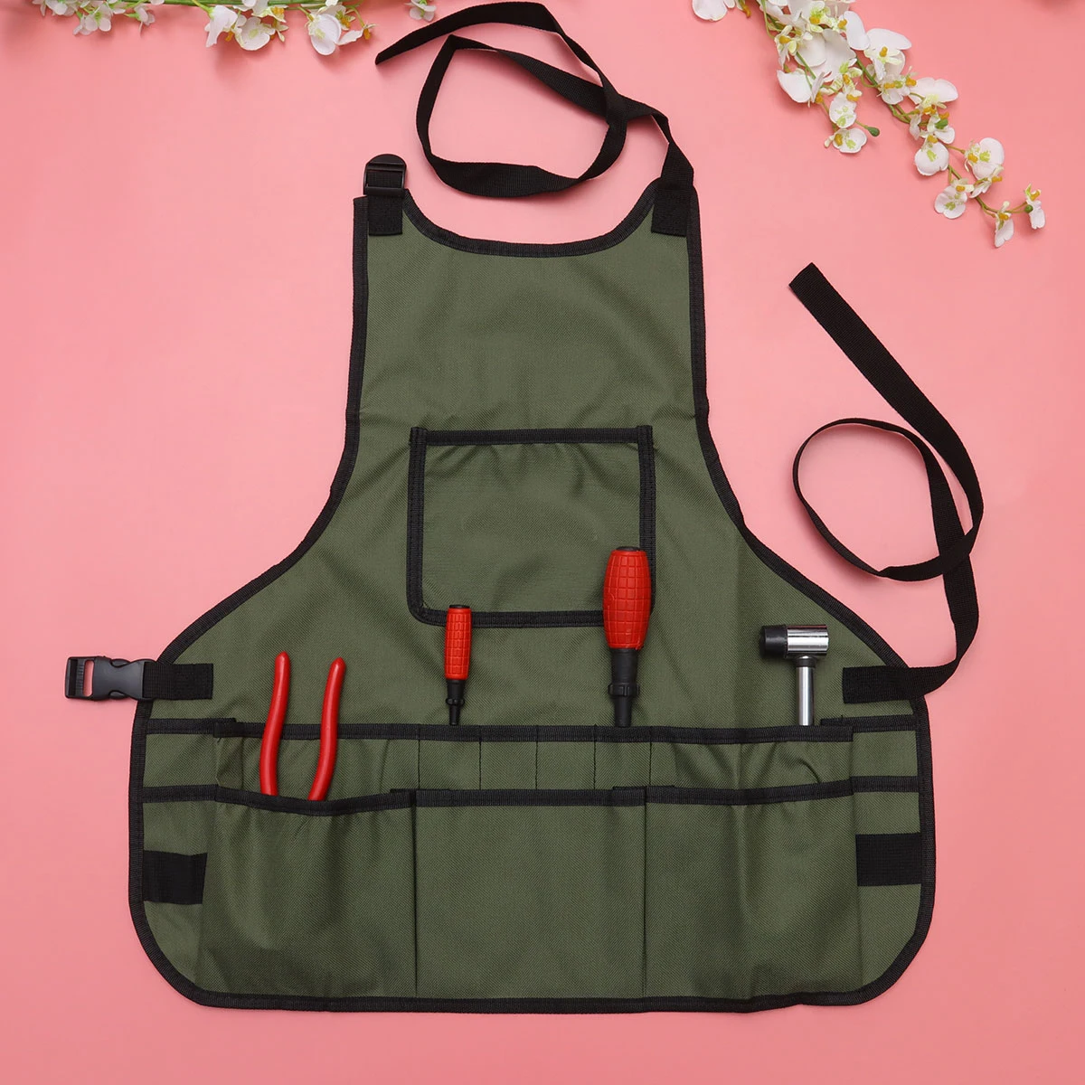 

Work Clothes Apron Women Gardening Toolkits Storage Waterproof Back Durable Multi Pockets Suitable Gardener Artist