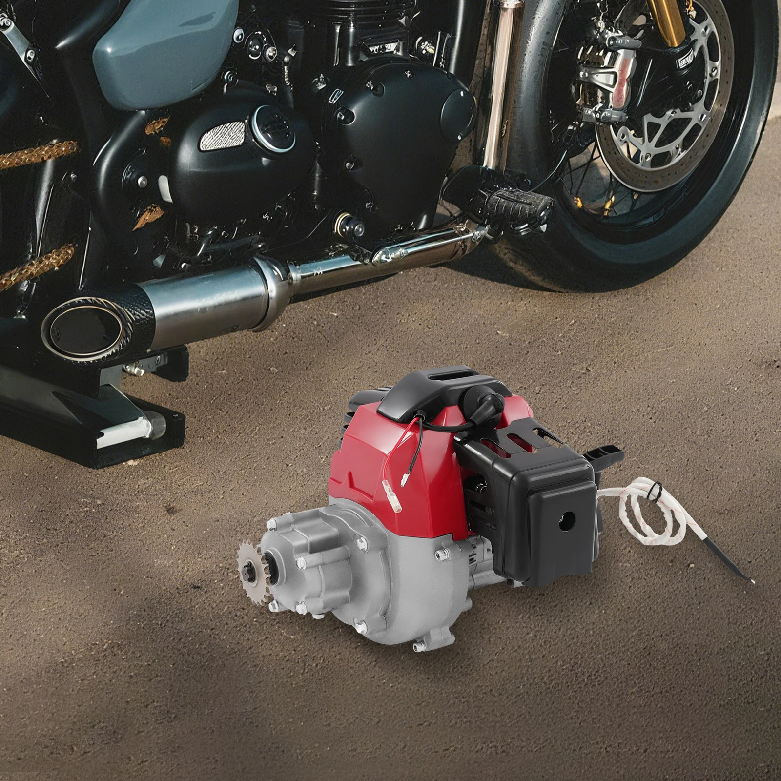 [49CC 2-Stroke Engine Shortblock] 49CC 2 السكتة الدماغية سحب بدء المحرك Shortblock الجمعية المعدنية للمحركات الصغيرة - قوي وموثوق