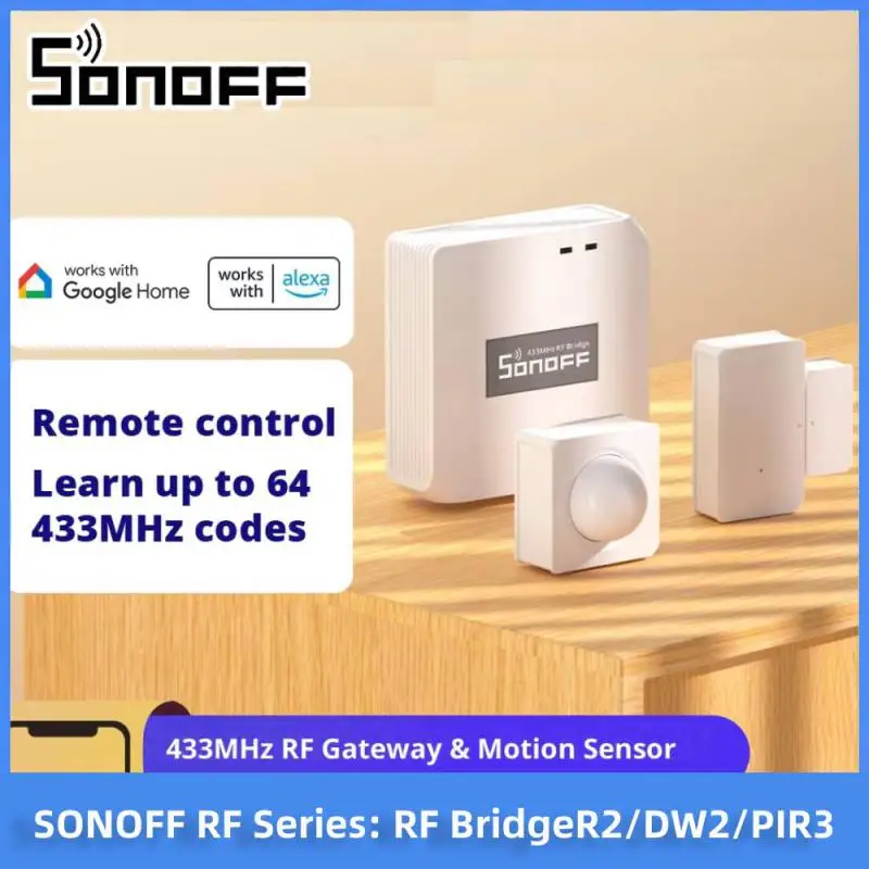 SONOFF RF Bridge R2 433MHz Smart Hub RF Gateway Smart Scene Home Security Control DW2-RF PIR3-RF Sensor Via EWeLink Google Alexa