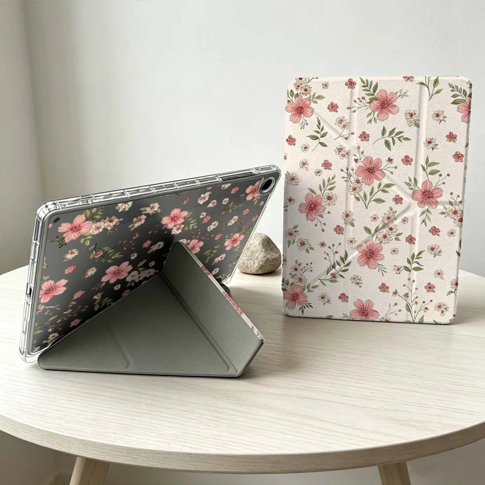 Beautiful Floral Pattern For Samsung Galaxy Tab S10 S9 S8 S7 S6 A11 A10 A9 FE Plus Lite Foldable 3Y Tablet Case Soft
