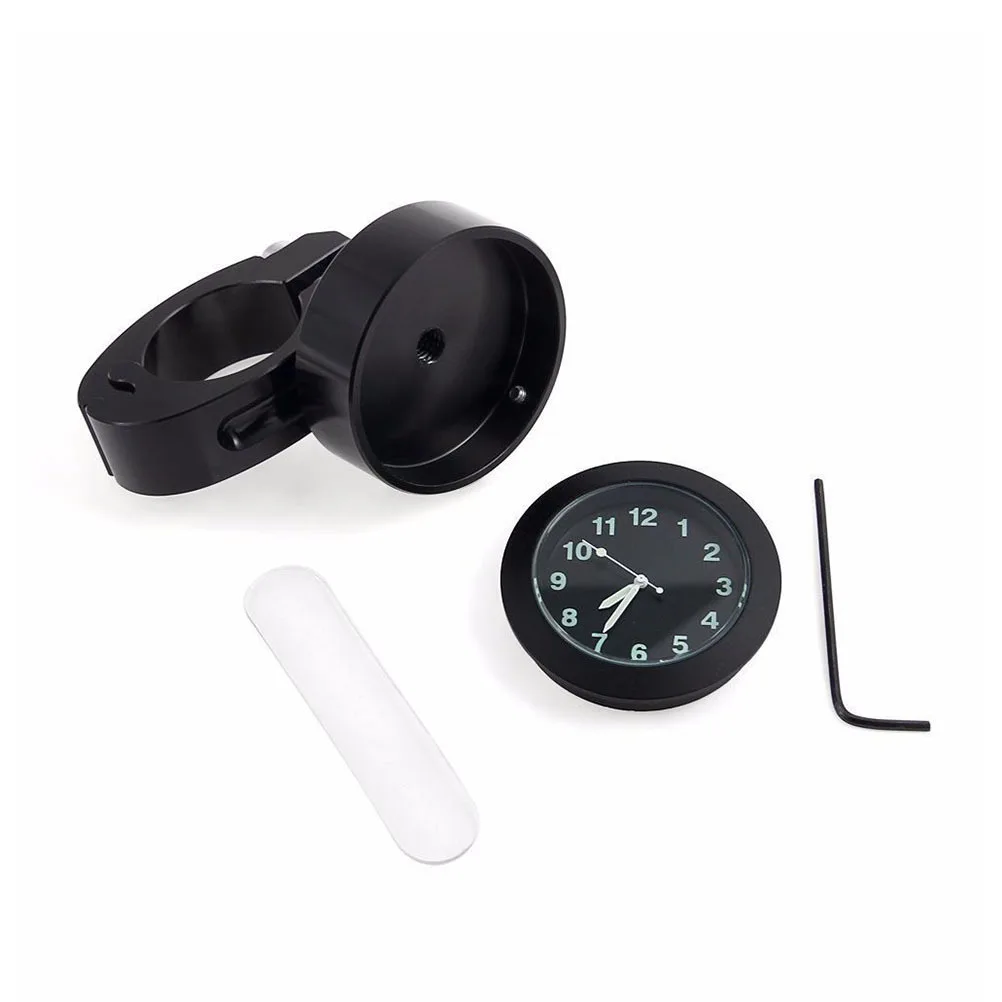 

Mini Waterproof 7/8" Motorcycle Clock Black Handlebar Mount Digital Gauge For Cruiser Chopper Motorbike Accessory
