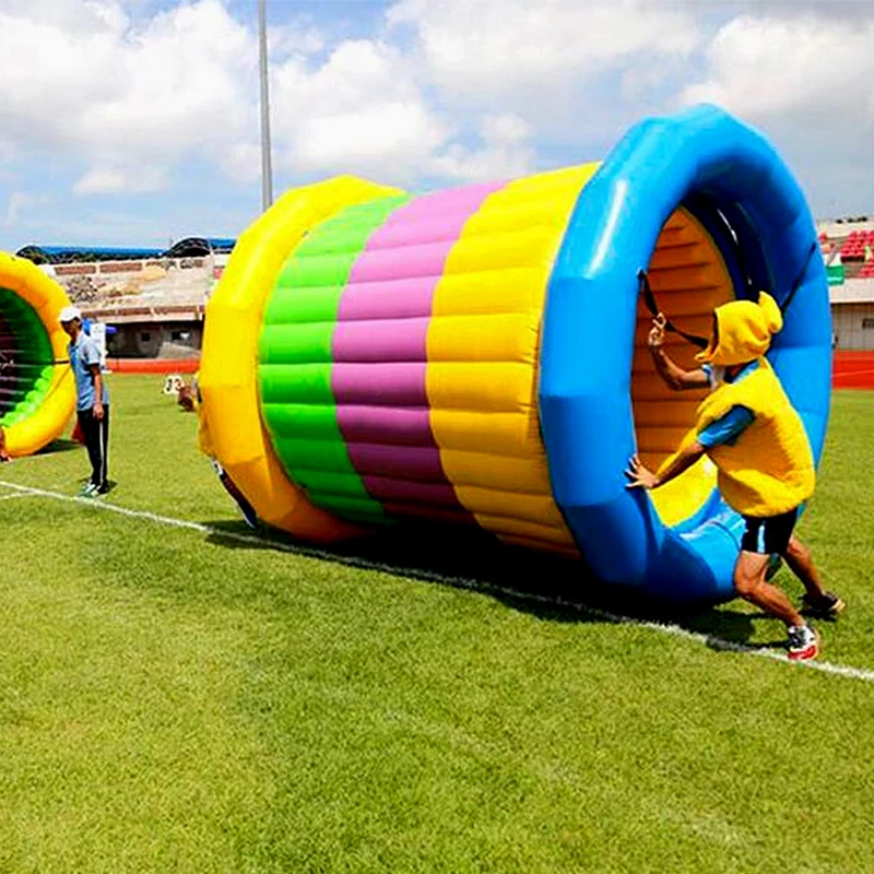

Five-ring grass roller outdoor inflatable Tetris team building equipment