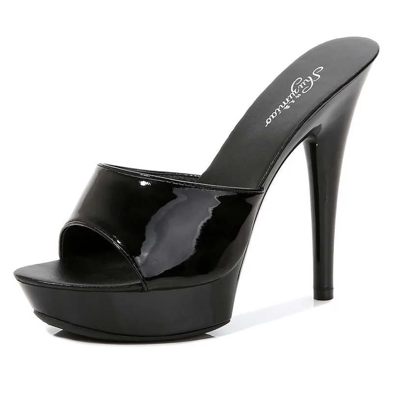 Brand Designer Sandals 2022 New Women Candy Color Slippers High Heels Slippers Sandals 13cm Pointed Toe Slides Party Sexy Shoes