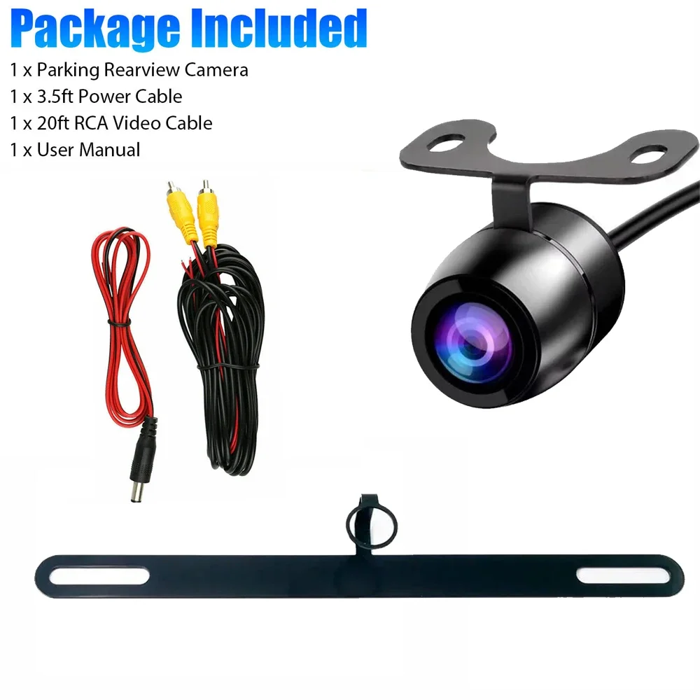 

Bileeko Car Reversing Image Camera Night Vision Reversing Auto Monitor CCD IP68 Waterproof 170 Degree HD Image Rear View For Car