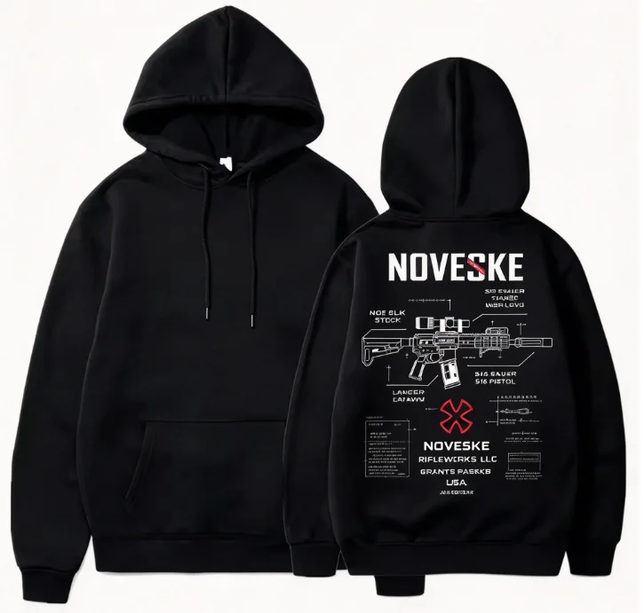 2026 Tactical Blueprint Graphic Hoodie Unisex Back Mechanical Sketch Print Long Sleeve Hooded Pullover Casual Street Sweatshirt