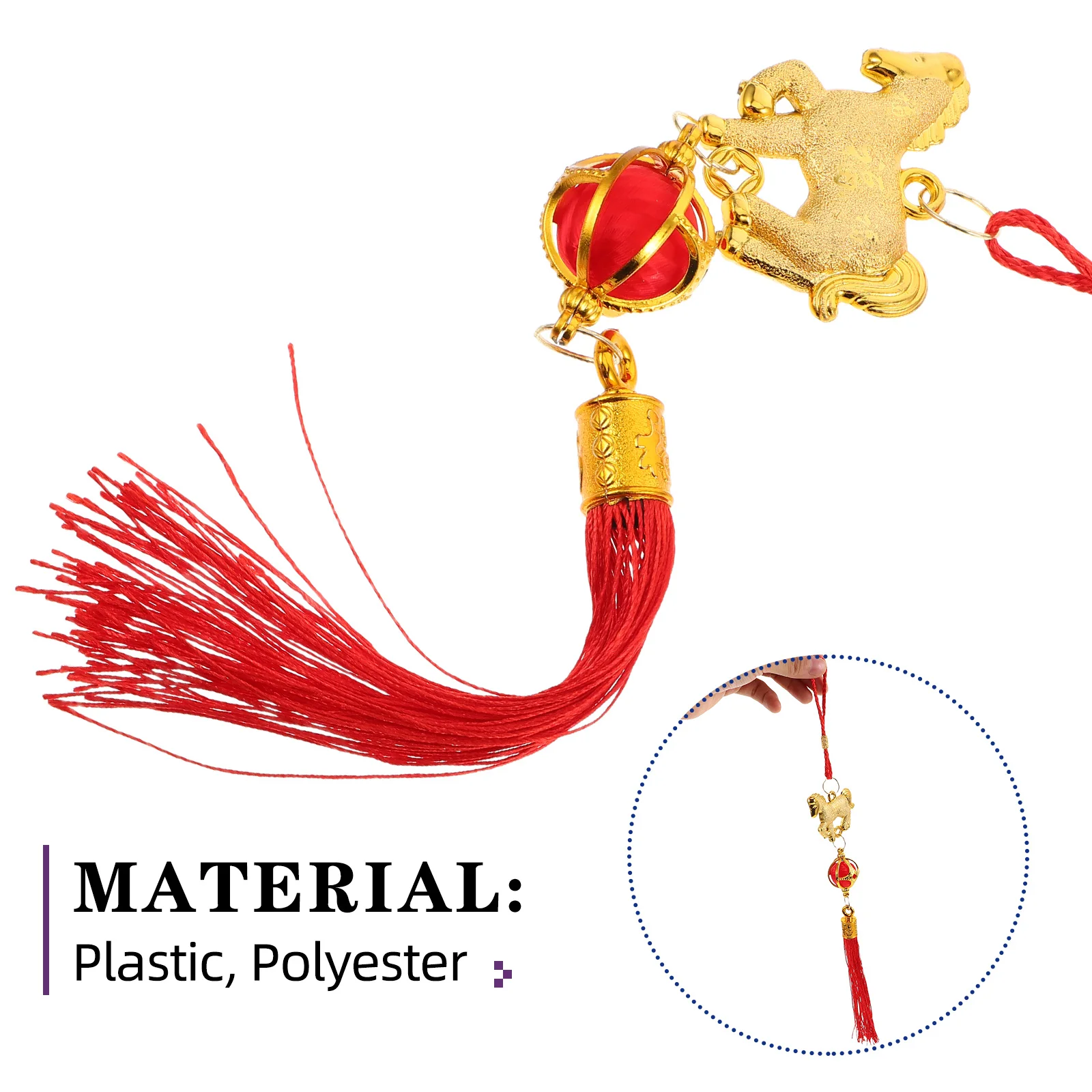 1 مجموعة السنة الصينية التقليدية الجديدة معلقة قلادة الحصان تصميم مهرجان الديكور مهرجان الربيع محظوظ عقدة جدار زخرفة #6