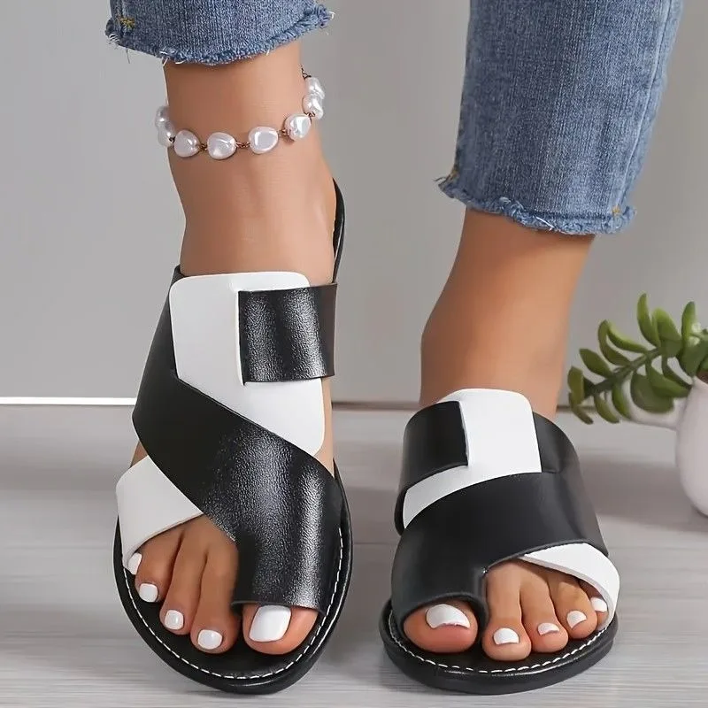 

2025 Summer Women's Sandals Roman Sexy Open Toe Shoes Comfortable Womens Flat Shoesoutdoor Beach Slip on New Sandalias Femininas