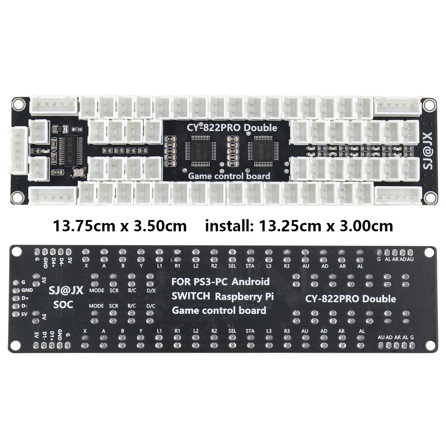 لعبة الورق SJ @ JX مشغل 4 لوحة تشفير USB أمر الماكرو بدون تأخير عصا تحكم لزر التحكم لنينتندو سويتش بي سي