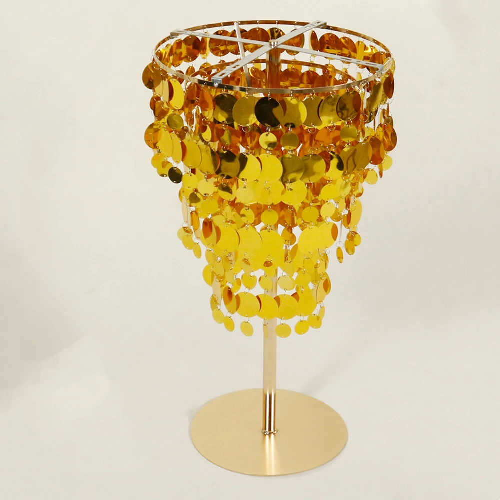 5 PCS Gold Flower Rack 29 Inches Stand Road Lead Delicate Wedding Centerpiece Flower Rack for Event Party Decoration