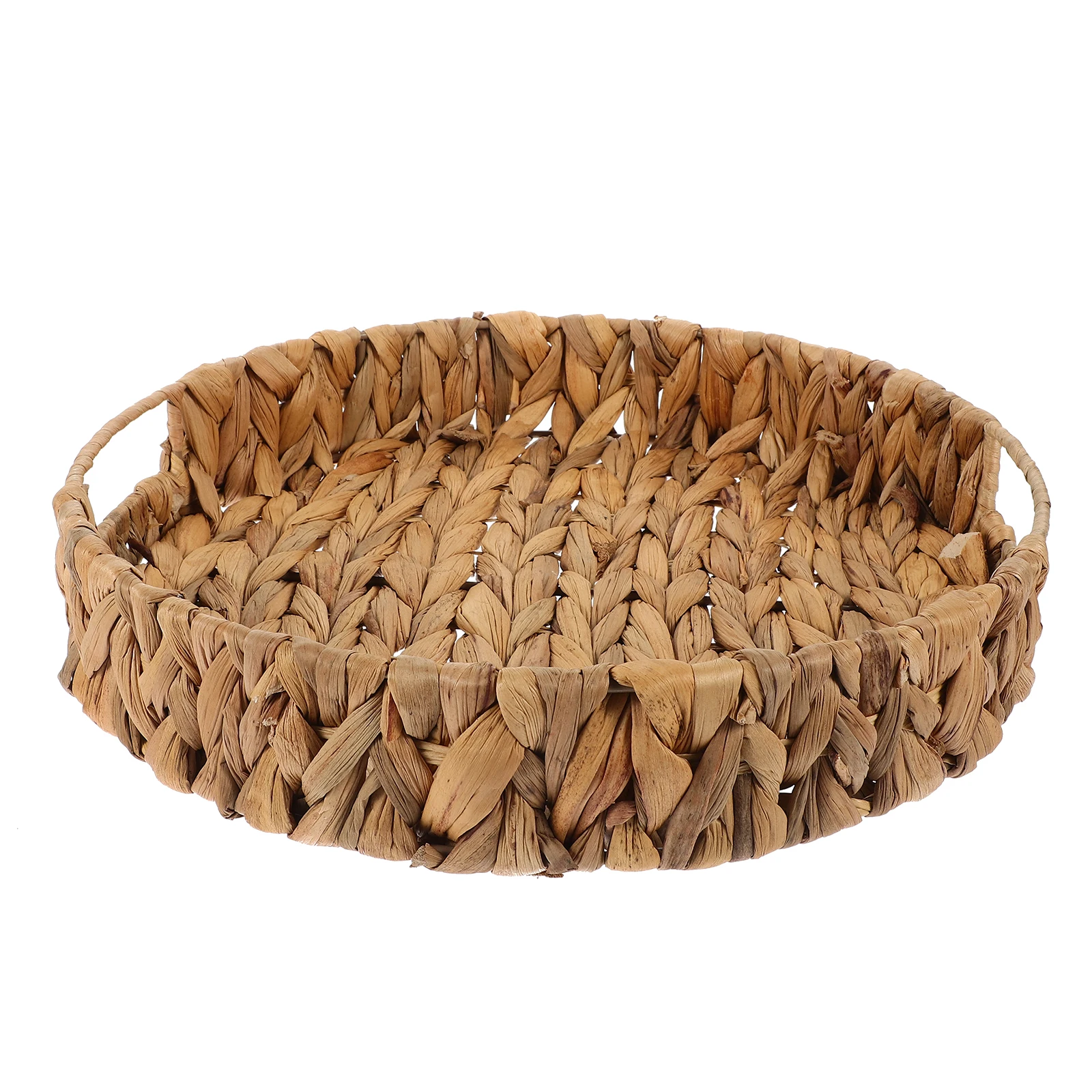 

1pcs Small Round Woven Basket Seagrass Handmade Storage Container Decor Fruit Baskets Tray Home Organization Bedroom Bathrooms