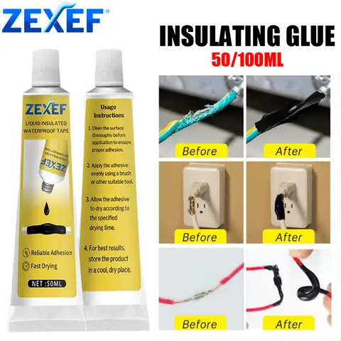 ZEXEF 액체 전기 테이프 방수 절연 접착제 전선 케이블 코트 실란트 고정 라인 접착제 액체 절연 페이스트