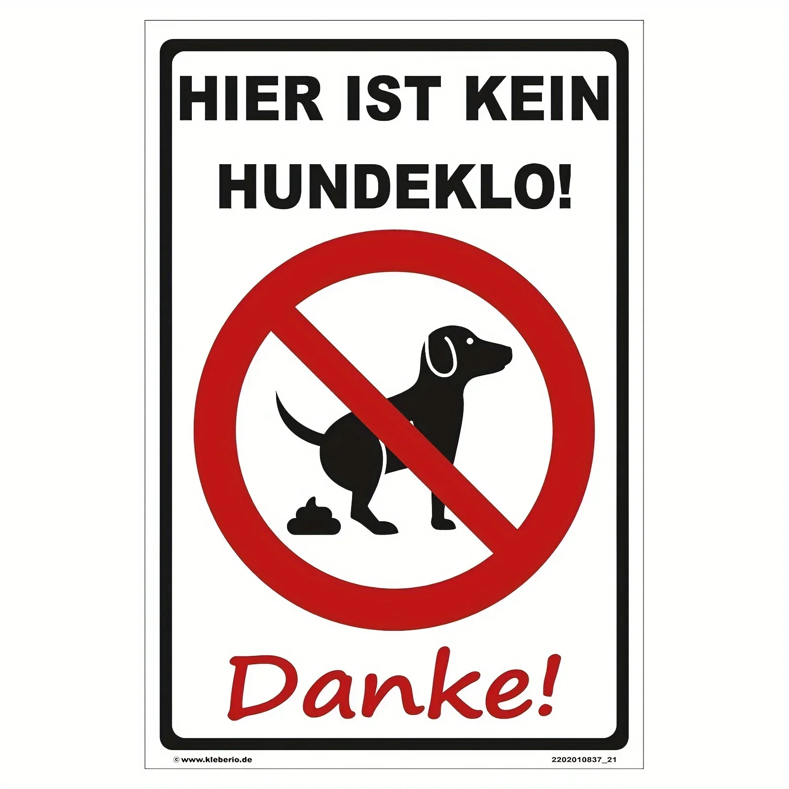 Vintage German Prohibition Sign  No Dog Poop Here, Dogs Are Not Allowed to Relieve T Metal Wall Decor  for Homes, Gardens