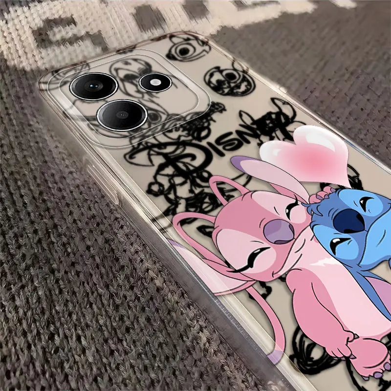 Custodia per telefono per Xiaomi Redmi Note 12S 10Lite 11 14 13 12 Pro Plus 10S 11S 10Pro Cover trasparente Disney Stitch Love