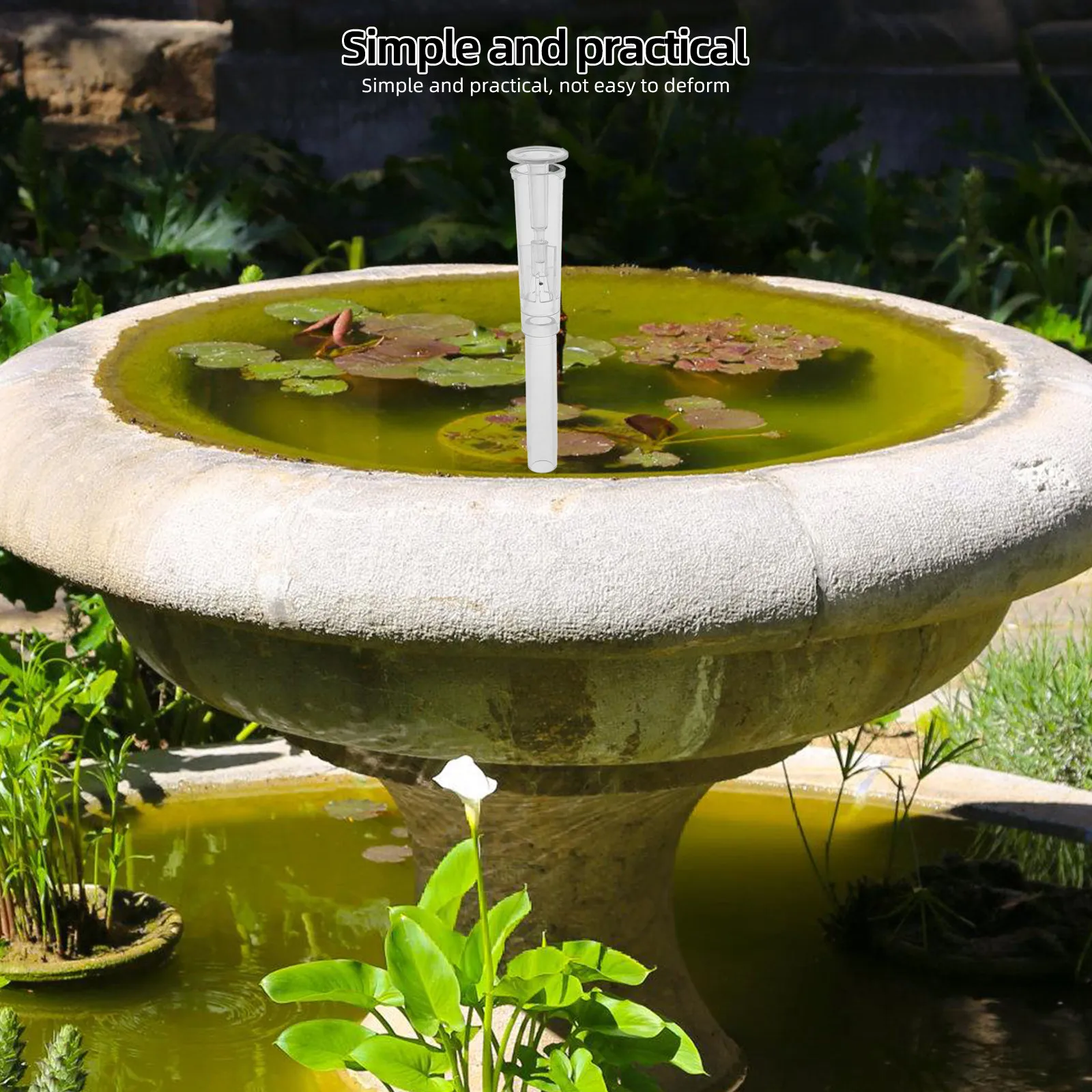 2 Boquillas de Fuente, Bomba de Agua Pequeña de Plástico con Flujo Ajustable, Cabezal de Aspersión de Repuesto para Estanques de Jardín y Agua Exterior