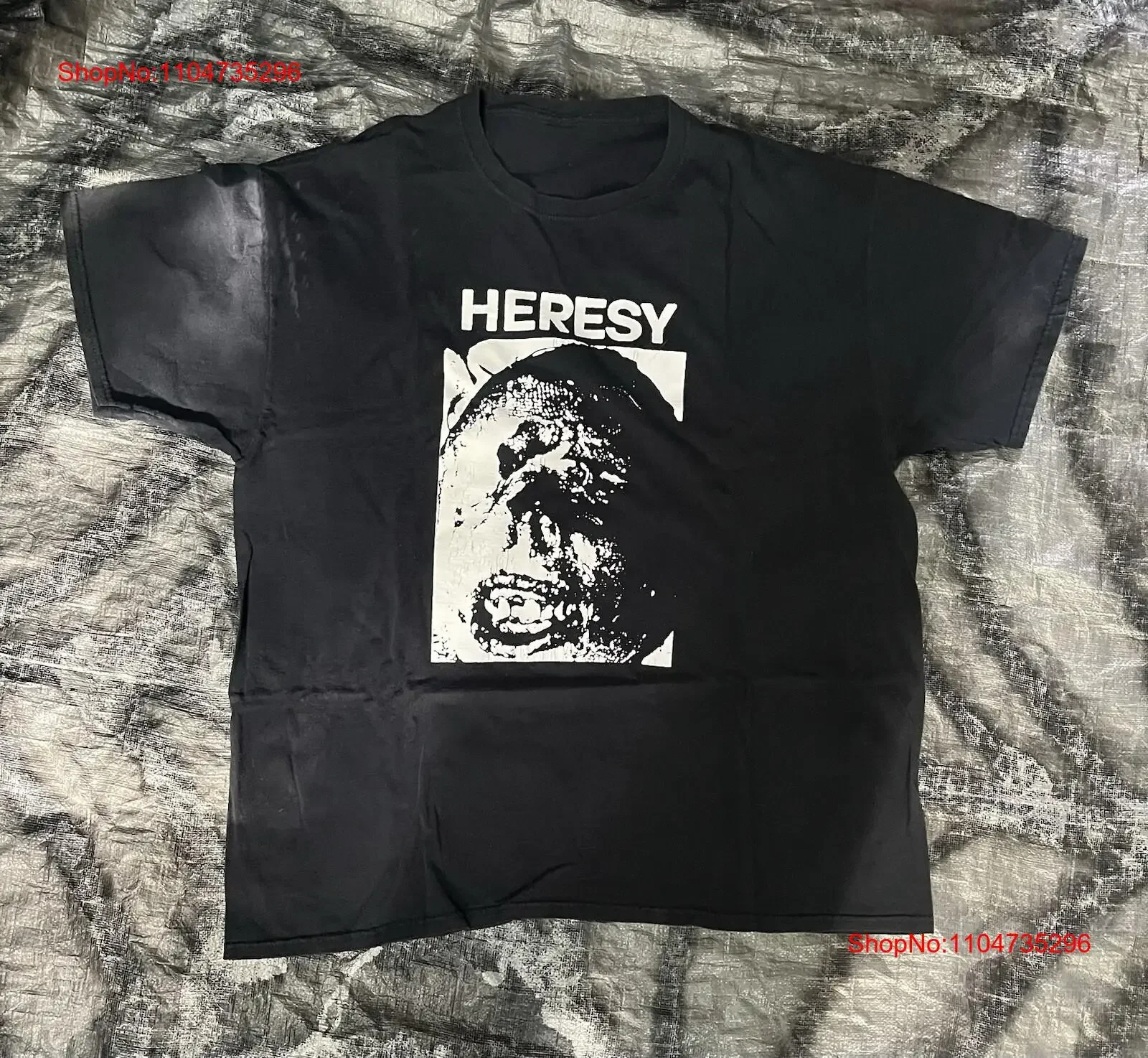 Oficial heresy band t camisa homem é o bastardo dropdead náusea dor garganta vintage lavado roupas de grife unisex ligeiramente