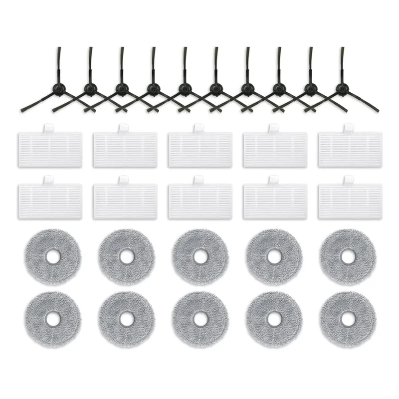 A006-Para Uwant U200 / U200 Pro Robot aspirador Cepillo Lateral filtro HEPA almohadilla de fregona repuestos