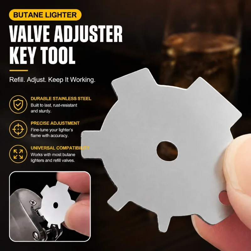 Portable Stainless‑Steel Regulator Adjusting‑Sheet Universal Compact Replacement Spare‑Part Practical Fitting for Refillable