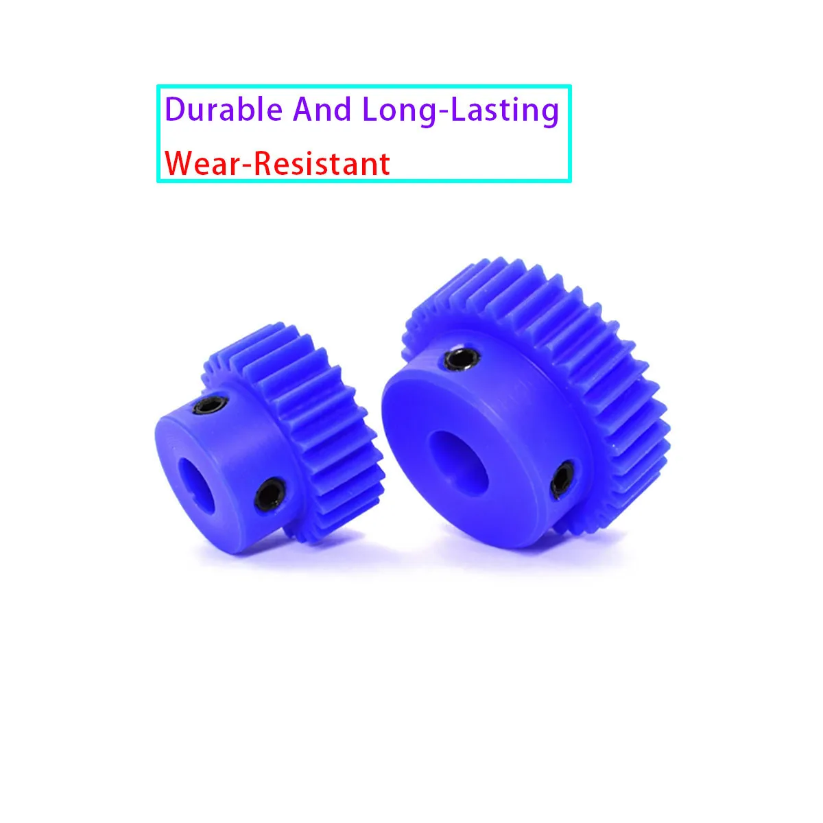 Blue nylon gear motor gear, 5 6 7 8 10 12mm with stepped 15-60 tooth plastic spur gear hole