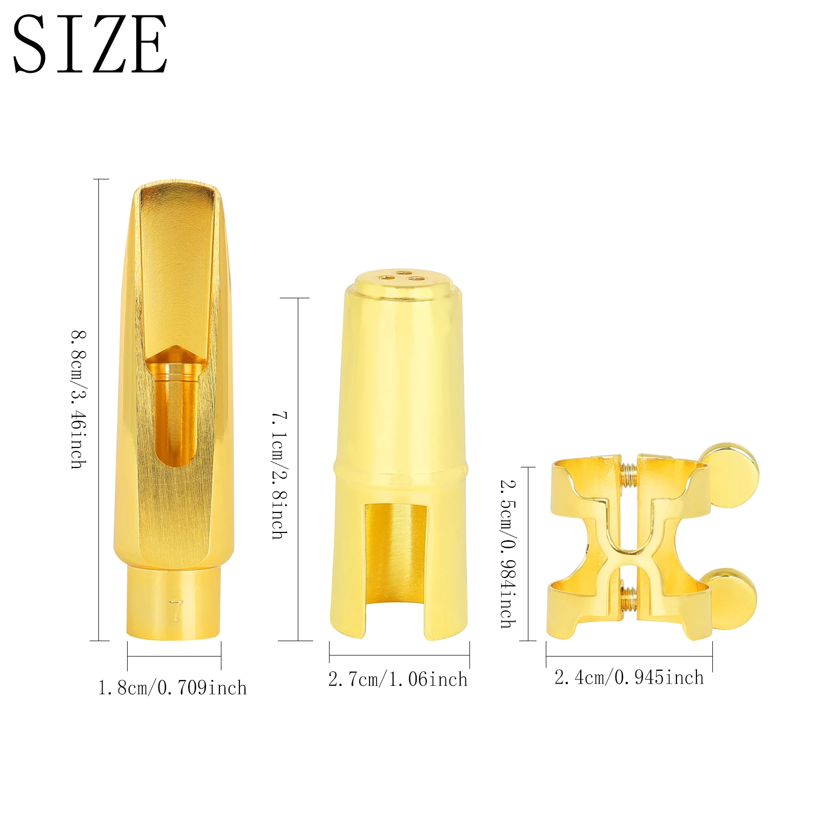 Alto Saxophone Mouthpiece Series Sax Head Clip Hats Saxophone Mouth Set Multiple Styles Woodwinds Instruments Accessories