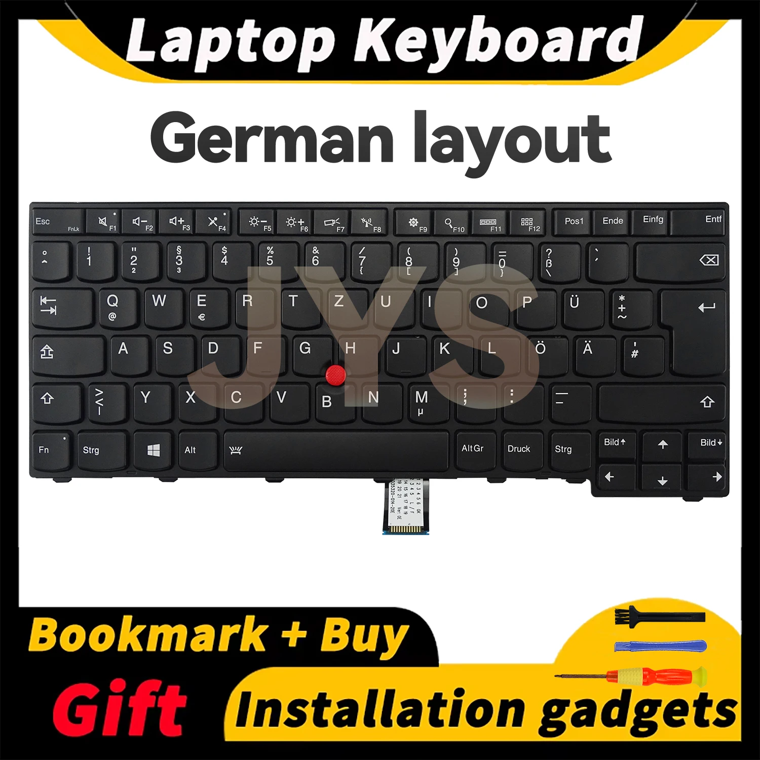 

Suitable for Lenovo ThinkPad T440/T440s/T440P/T450/T460/L440/L450/L460/L470/T431S laptop keyboard with backlit German layout
