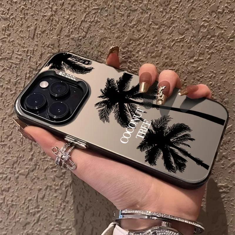 Coconut Pattern Hard Back Cover For Funda iphone 15 14 13 12 11 Pro 15Pro 14Pro 13Pro Max X XS X S Max Phone Case Coque