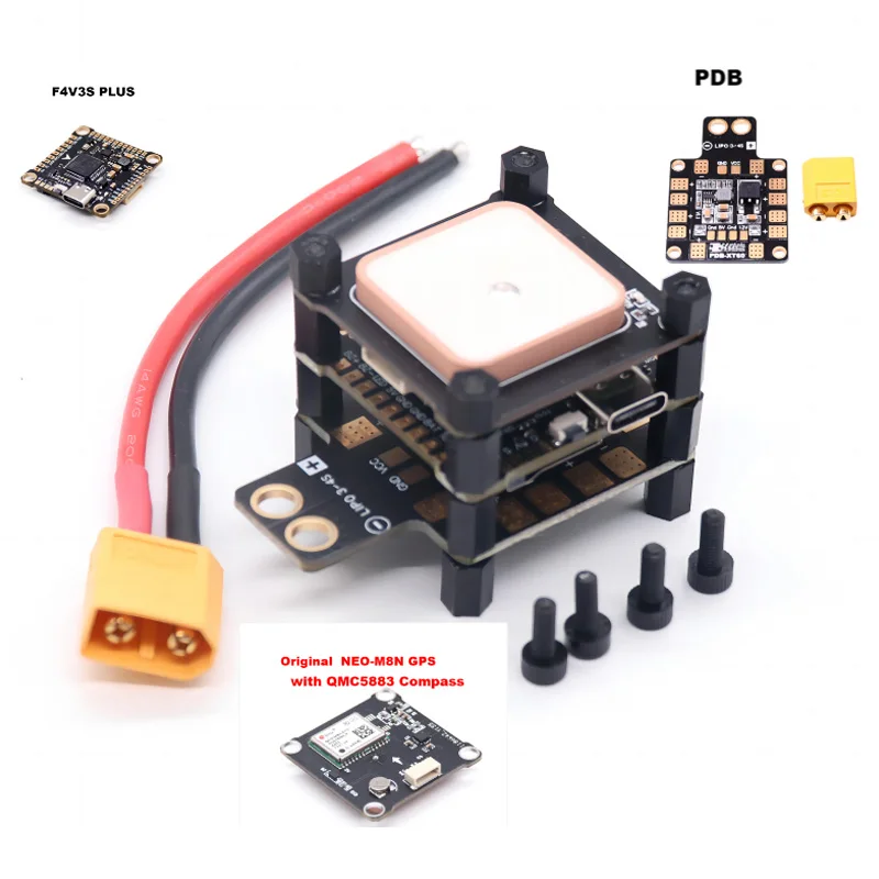 F4v 3S Plus F4 V3 V 3S Fc Flight Controller Board Barometer Osd Pdb Voor Qav250 220 Rc Drone Fpv Racing Quadcopter Betaflight Inav