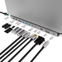 2025Laptop Stand Type c 14 in 1 Aluminum USB C Hub Adapter Docking Station Tipo c Hub