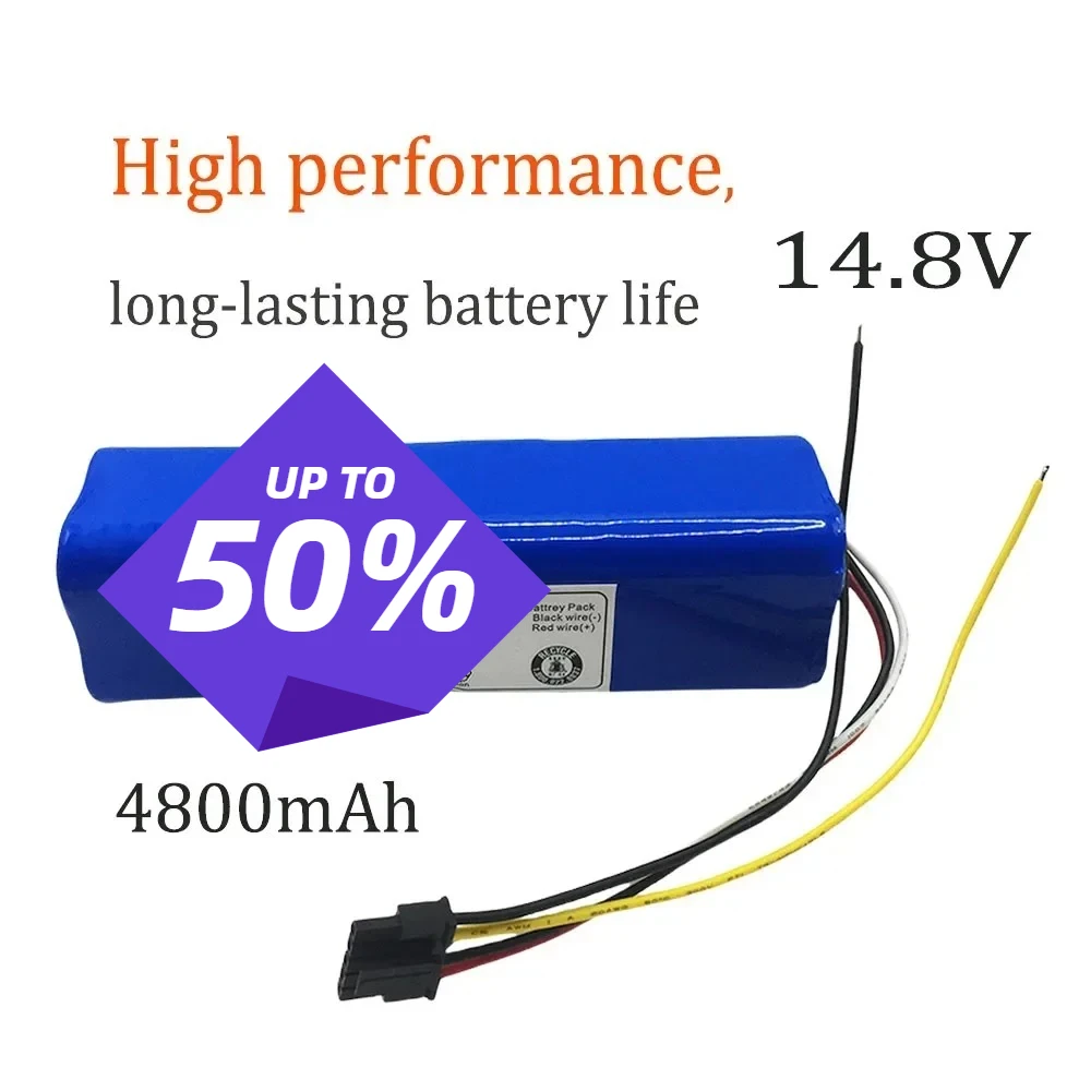 

Rechargeable Li-ion Battery 4S2P 14.8V 4800mAh For CECOTEC CONGA 4090 4490 4690 4590 Mopping Robot Battery Pack