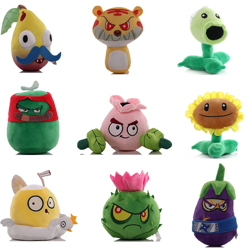 Plants vs Zombies Acid Lemon Plush Toy Doll Tigerstool Auberninja Homing Thistle Plush Soft Stuffed Toys Gifts for Children Kids