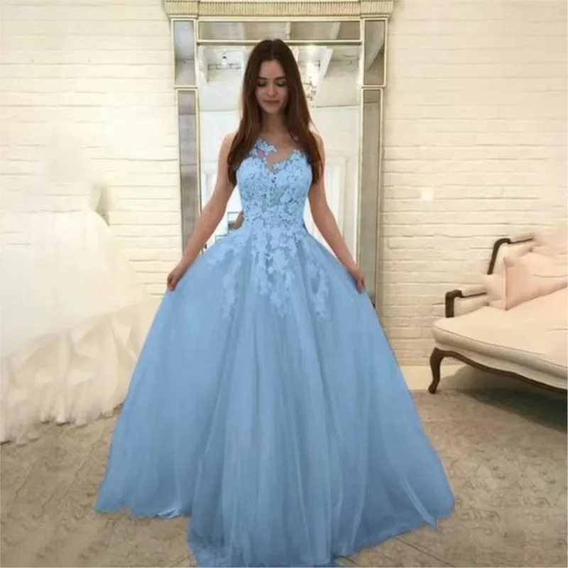 Lady New Women Trend Floral Lace Dresses Wedding Elegant Chiffon Evening Party Dress Ball Gown High Quality Elegant Sexy Dress