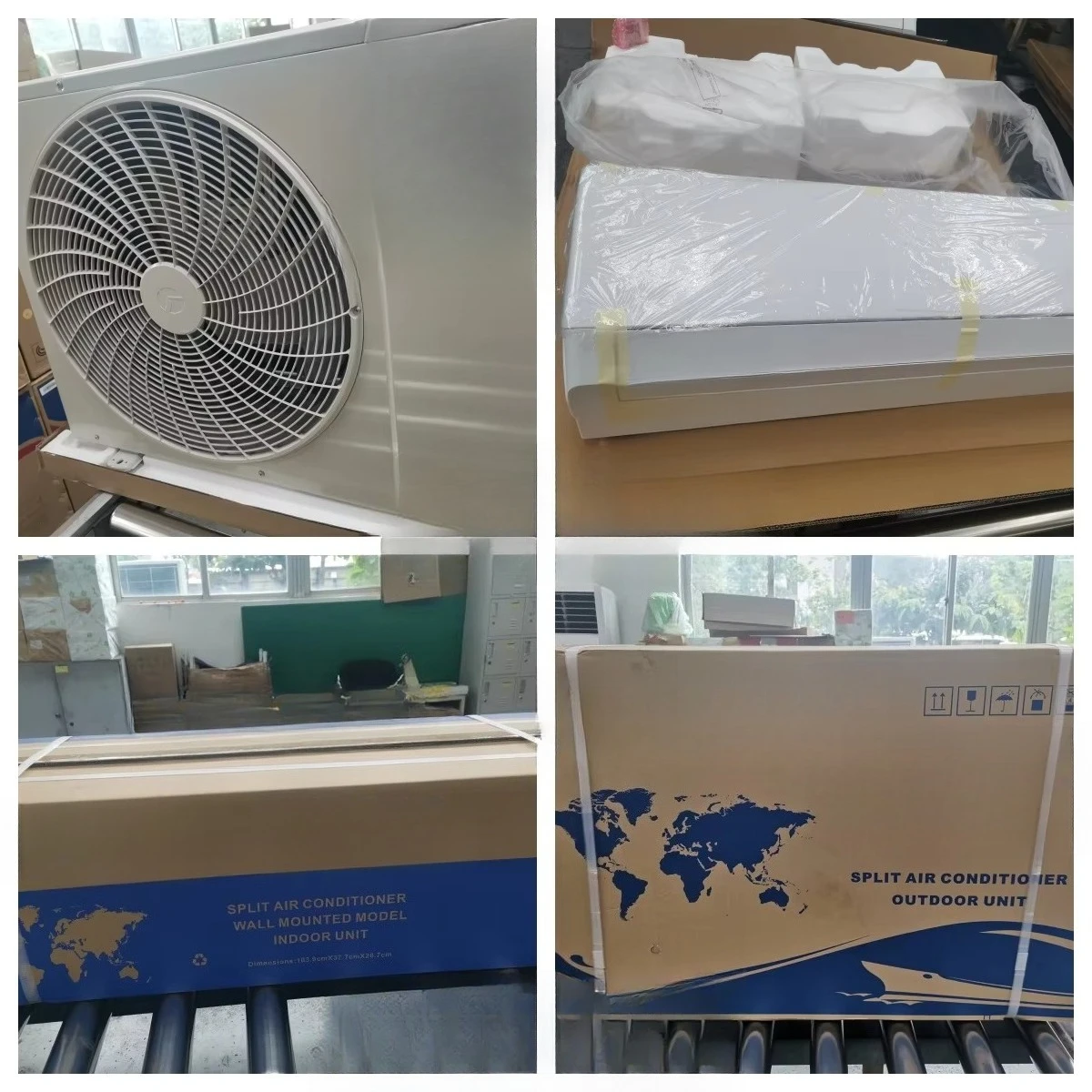 12000BTU Hybrid Solar Mini Split Air Conditioner Inverter Cooling Heating for Home Hotel Garage RV Car French for Outdoor Use