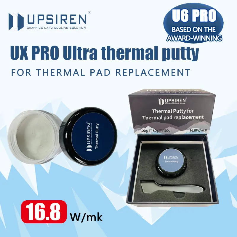 Upsirene 16,8 w/mk ux ultra pro thermischer kitt für vga gpu ic prozessor schnell abkühlende thermo kissen ersatz wärme blockierender kitt