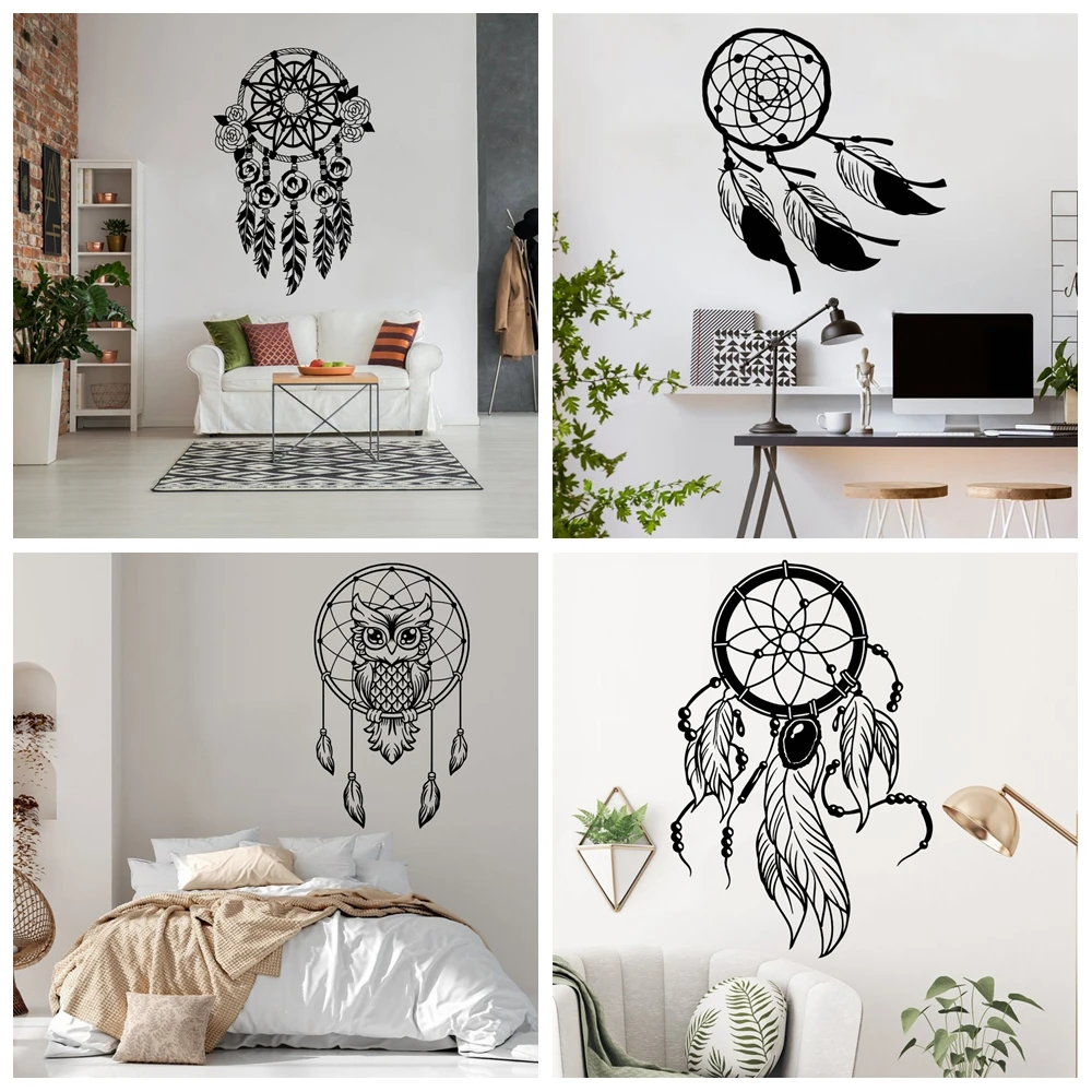 Dreamcatcher Wall Sticker Home Decoration Accessories For Kids Rooms Decoration Vinyl Mural Decal