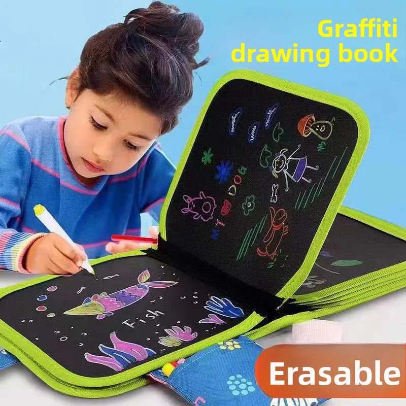 

Drawing Board Erasable Graffiti Small Blackboard Home Portable Double Sided Coloring Painting Book Creative Toy