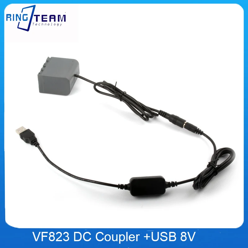 BN-VF823 Dummy Cattery VF823 MS120 MS130 D850 750 DA30 GZ-HD7 HD6 HD5 HD3 Suitable for JVC USB Adjustment Voltage Cable 8V to DC