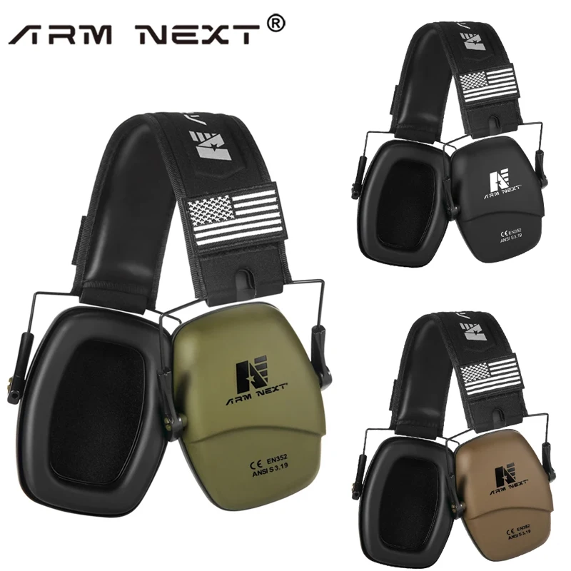 ARM NEXT Tactical Headset Ear Protection Shooting Headphones for Hunting Hearing Earmuff Noise Reduction 25dB Earmuffs Silicone