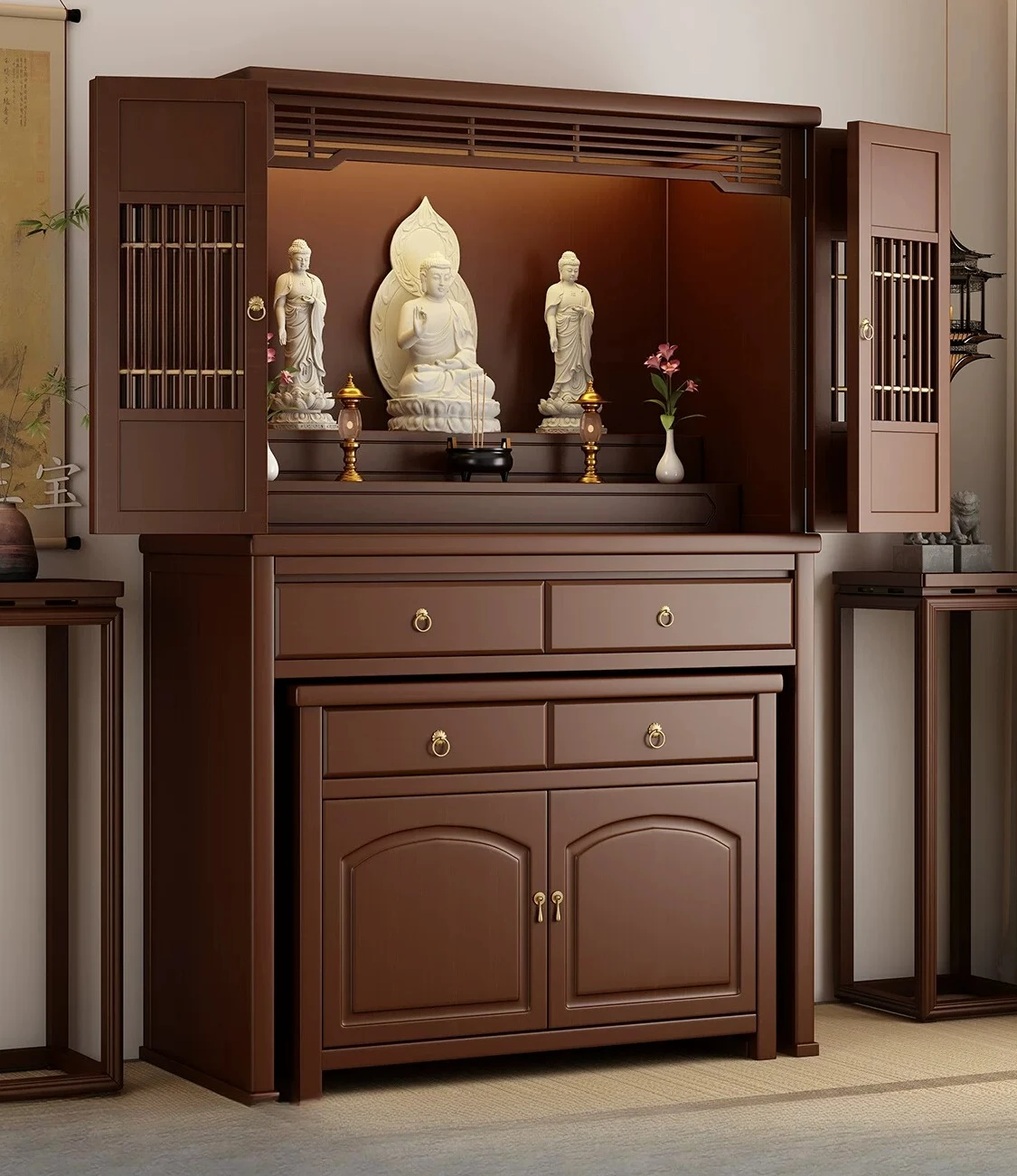 

PYJ shrine offering table, household cabinet offering table, shrine offering new Chinese vertical cabinet