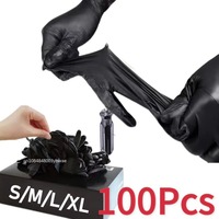 Disposable Gloves Black Home Nitrile Gloves Durable Kitchen Cooking Tools Tattoo Washing Car Gardening Cleaning Work Gloves