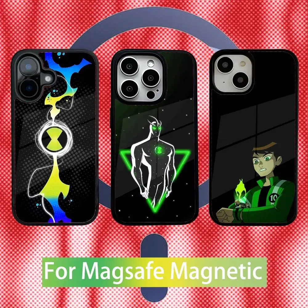 

B-Ben 10 Cartoon Phone Case For iPhone 17,16,15,14,13,12,11 Pro,Max,Plus,Mini,Air,E Magnetic Magsafe Cover