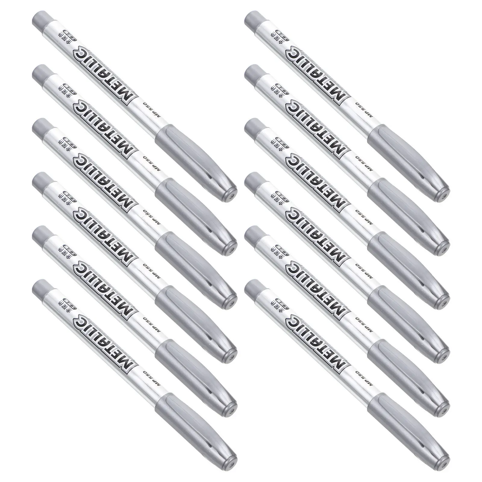 

12Pcs Metallic Markers Paint Pens for Card Making Calligraphy Glass Wood Pottery Craft Decor Permanent Shiny Smooth Fine Tip