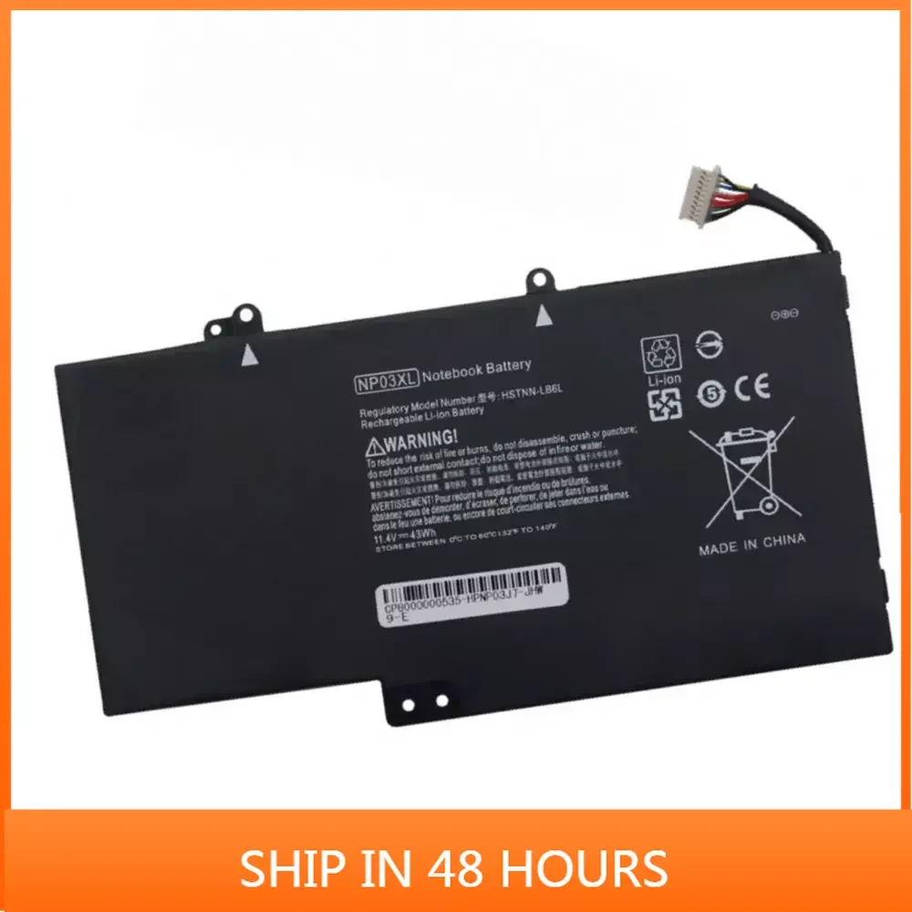 

3780mah/43wh replace Battery For HP NP03XL HSTNN-LB6L TPN-Q146/147/148/149 Batteries