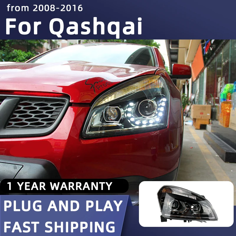 Car Styling Headlights for Nissan Dualis LED Head Lamp 2007-2016 Qashqai LED Headlight DRL Signal Projector Lens Automotive