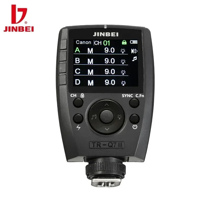 JINBEI TR-Q7II TR-V6II 2.4G Wireless Trigger Transmitter Speedlite Flash Remote Controller for Canon Nikon Sony Olympus Fuji