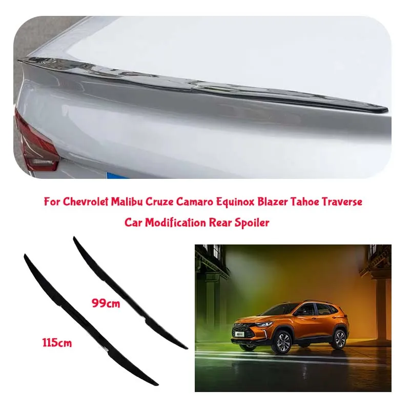 For Chevrolet PVC Material Car Special Tail Wing Punch-Free Integrated Paste Auto Spoiler car wing