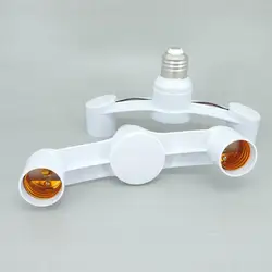 E27 a 2 e27 LED base della lampada convertitore presa supporto 2 teste Splitter led luce 2 vie lampadina adattatore di alimentazione lampada luce estesa B4