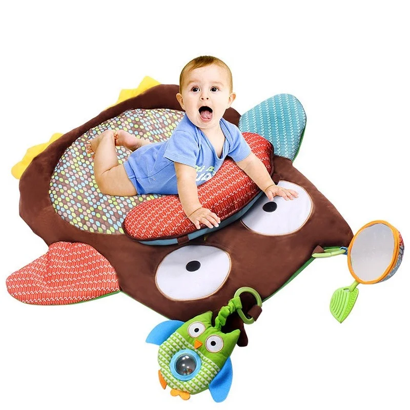 

Infant Owl Play Blanket Comfortable Crawling Mat Safety Activity Mat Photography Props Toddler Room Decor Baby Activity Supplies