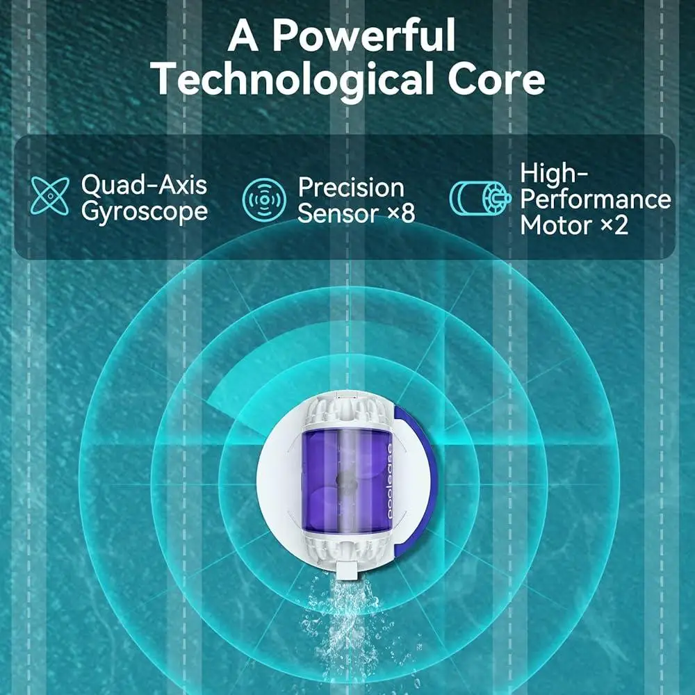 منظف حمام السباحة الآلي اللاسلكي بمحركات مزدوجة 180 مرشح شبكي لوقوف السيارات الذاتي مثالي فوق حمامات السباحة الأرضية