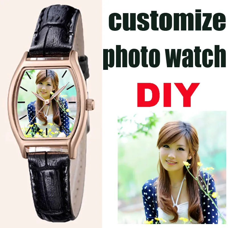 ساعة صور مخصصة للسيدات مطبوعة بشعار العلامة التجارية الخاصة بك OEM دروبشيبينغ ساعة يد مخصصة للسيدات على شكل تونيو #1